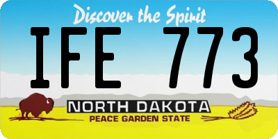 ND license plate IFE773