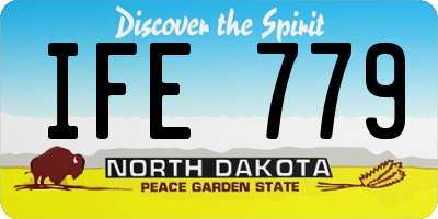 ND license plate IFE779