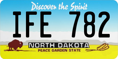 ND license plate IFE782