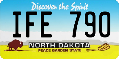 ND license plate IFE790