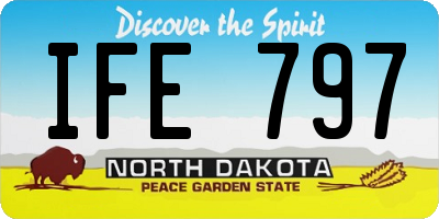 ND license plate IFE797