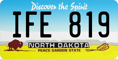 ND license plate IFE819