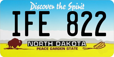 ND license plate IFE822