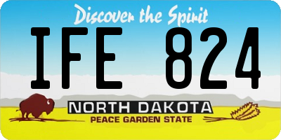 ND license plate IFE824