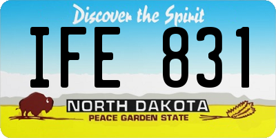 ND license plate IFE831