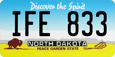 ND license plate IFE833