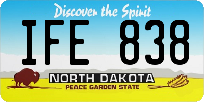 ND license plate IFE838