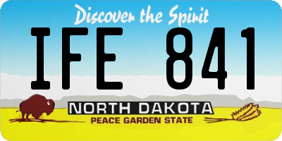 ND license plate IFE841