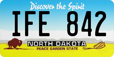 ND license plate IFE842