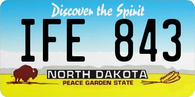 ND license plate IFE843