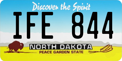 ND license plate IFE844