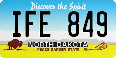 ND license plate IFE849