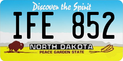 ND license plate IFE852