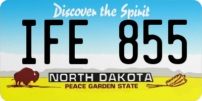 ND license plate IFE855