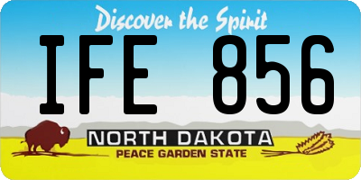 ND license plate IFE856