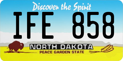 ND license plate IFE858