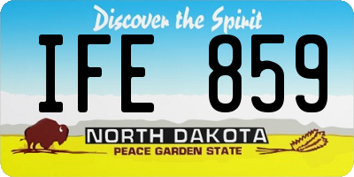 ND license plate IFE859