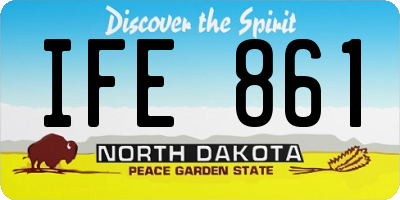 ND license plate IFE861