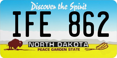 ND license plate IFE862