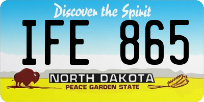ND license plate IFE865