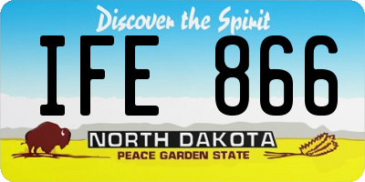 ND license plate IFE866