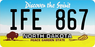 ND license plate IFE867