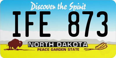 ND license plate IFE873