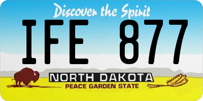 ND license plate IFE877