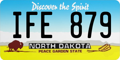 ND license plate IFE879