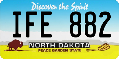 ND license plate IFE882