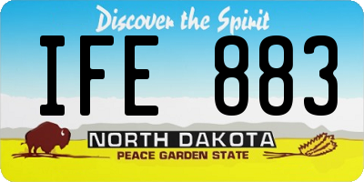 ND license plate IFE883