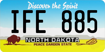 ND license plate IFE885