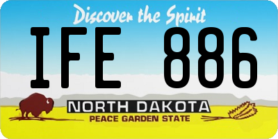ND license plate IFE886