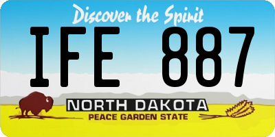 ND license plate IFE887