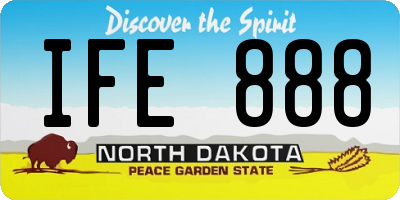 ND license plate IFE888