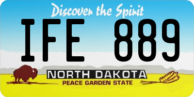 ND license plate IFE889