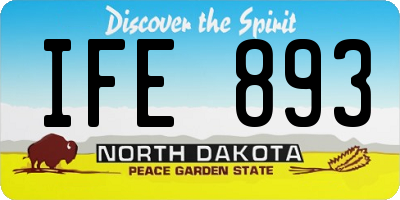 ND license plate IFE893