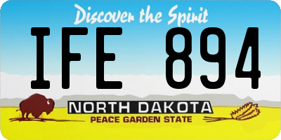 ND license plate IFE894