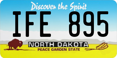 ND license plate IFE895