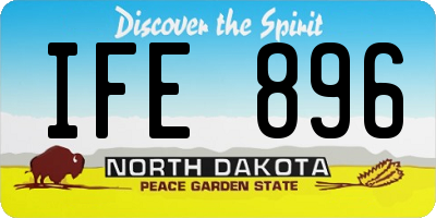 ND license plate IFE896