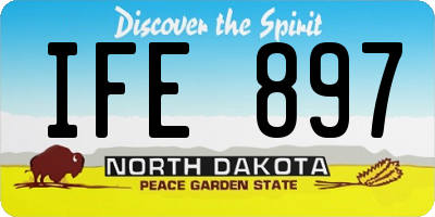 ND license plate IFE897