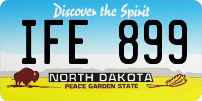 ND license plate IFE899