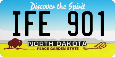 ND license plate IFE901