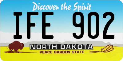ND license plate IFE902