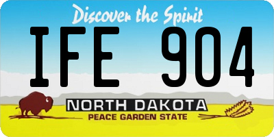ND license plate IFE904