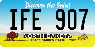 ND license plate IFE907