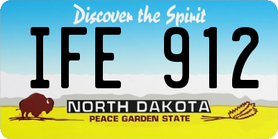 ND license plate IFE912