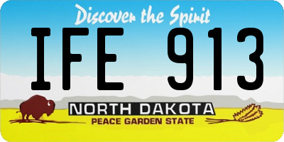 ND license plate IFE913