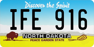 ND license plate IFE916