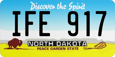ND license plate IFE917